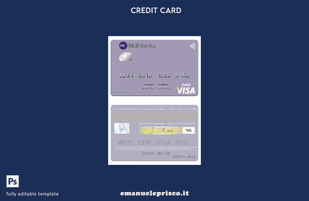 stile verificato Montenegro NLB Banka a.d. Modello di carta di debito Visa Podgo
